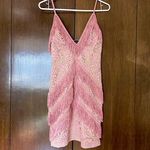 Pretty Little Thing Pink Fringe Dress